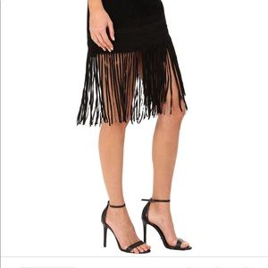 Blank NYC 100 % Suede Leather Skirt